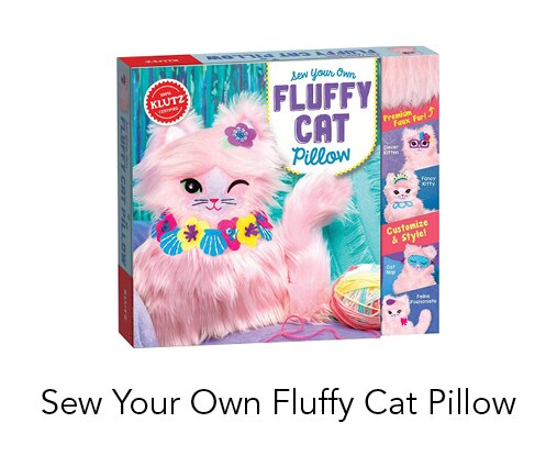 Sew Your Own Fluffy Cat Pillow Kit